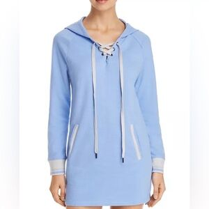 Psycho Bunny Sky Blue Lace-Up Hoodie Dress
Size Large